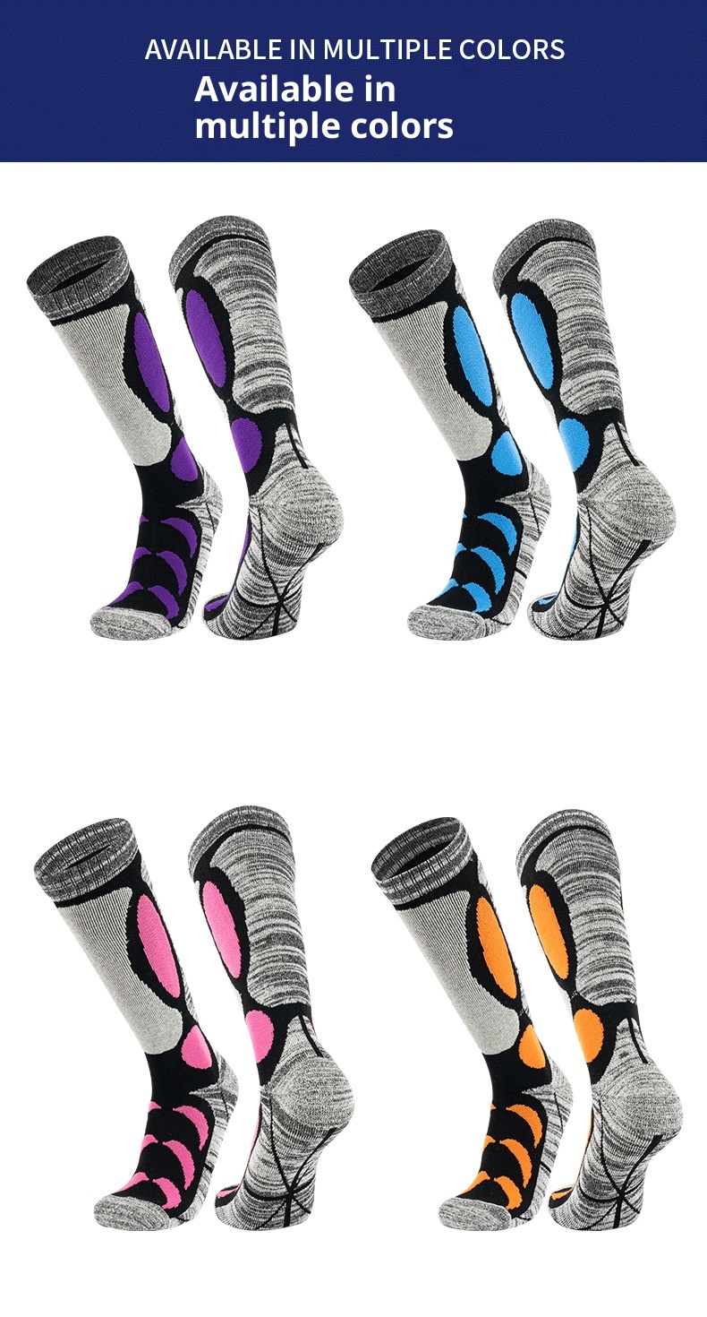 ActiveGo ActiveGo Merino Wool Ski Thickened Sports Mountaineering Hiking Warm High-top Ice Skating Breathable Quick-drying Socks_voghion.com