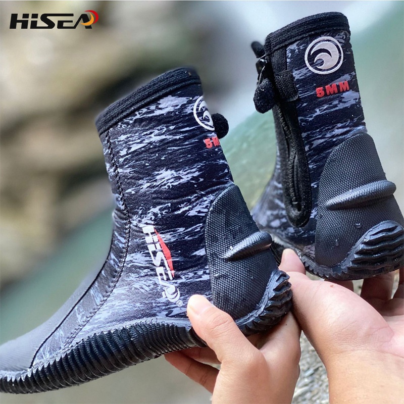 ActiveGo ActiveGo 5MM Boots For Men And Women, High Top, Warm, Non-Slip, Surfing, Deep Diving, Warm Diving Wading Shoes, Sock Shoes_voghion.com