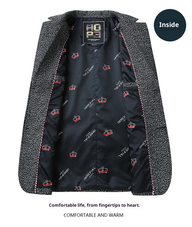 1 Extra Large Men's Suit Jacket Spring Autumn Business Plus Size Loose Fit Big And Tall Casual Blazer_voghion.com