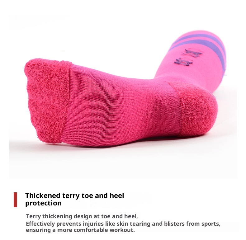 ActiveGo ActiveGo Meikan Wide Stripe Sports Long Couple Outdoor High Tube Terry Cushion Quick Dry Micro Pressure Jump Exercise Socks_voghion.com