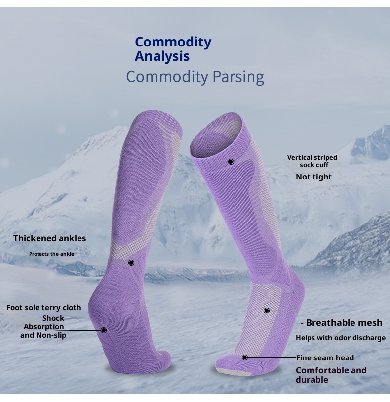 ActiveGo ActiveGo Mingjun Adult Outdoor Ski Long Tube Thickened Snow Comfortable Terry Hiking Winter Warm Socks_voghion.com