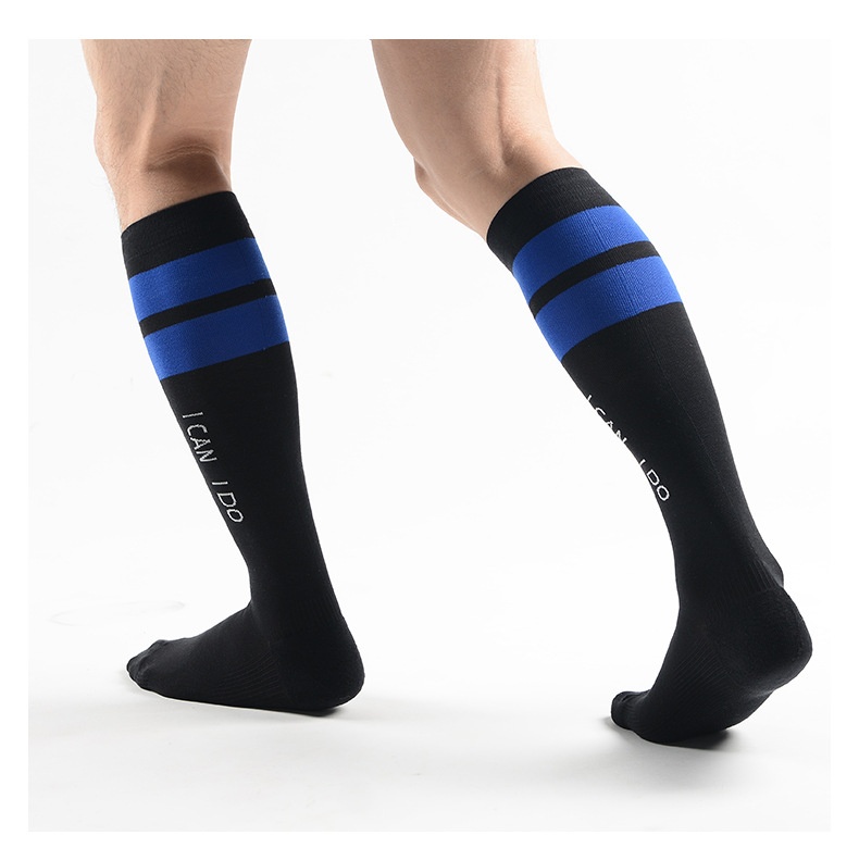 ActiveGo ActiveGo Meikan Wide Stripe Sports Long Couple Outdoor High Tube Terry Cushion Quick Dry Micro Pressure Jump Exercise Socks_voghion.com