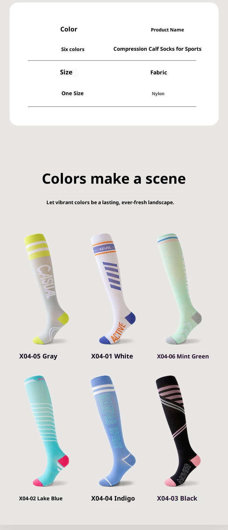 ActiveGo ActiveGo Compression Sports Donna, Calzini a compressione professionali per corsa, salto con la corda, fitness, ciclismo, escursionismo, gambe snellenti_voghion.com