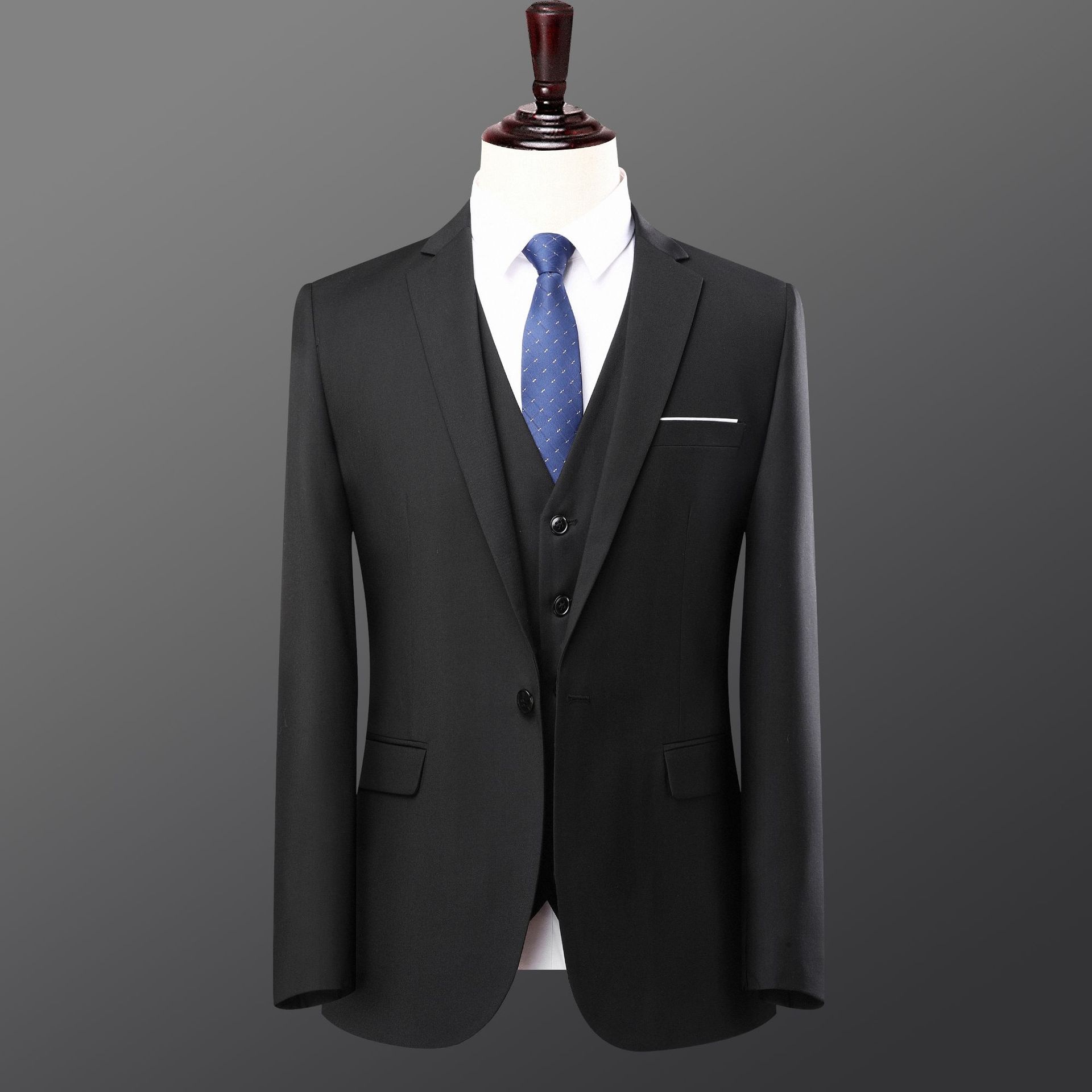 1 2025 Nuovo abito da uomo di alta gamma in stile coreano, formale, set da tre pezzi, blazer casual_voghion.com