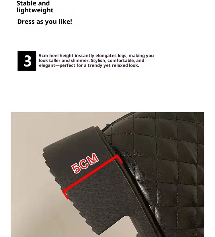 ShoeVault 2025 Autumn Winter Women's Martin Foam Thick Sole Down Quilted Slim Cigarette Short Boots Cross-Border European And_voghion.com