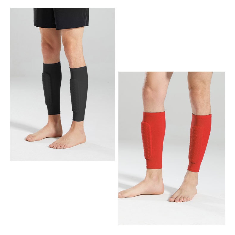 ActiveGo ActiveGo Coprigambe per sport all'aria aperta a nido d'ape da calcio transfrontaliero Calzino traspirante Protezione per polpaccio anticollisione Attrezzatura protettiva_voghion.com