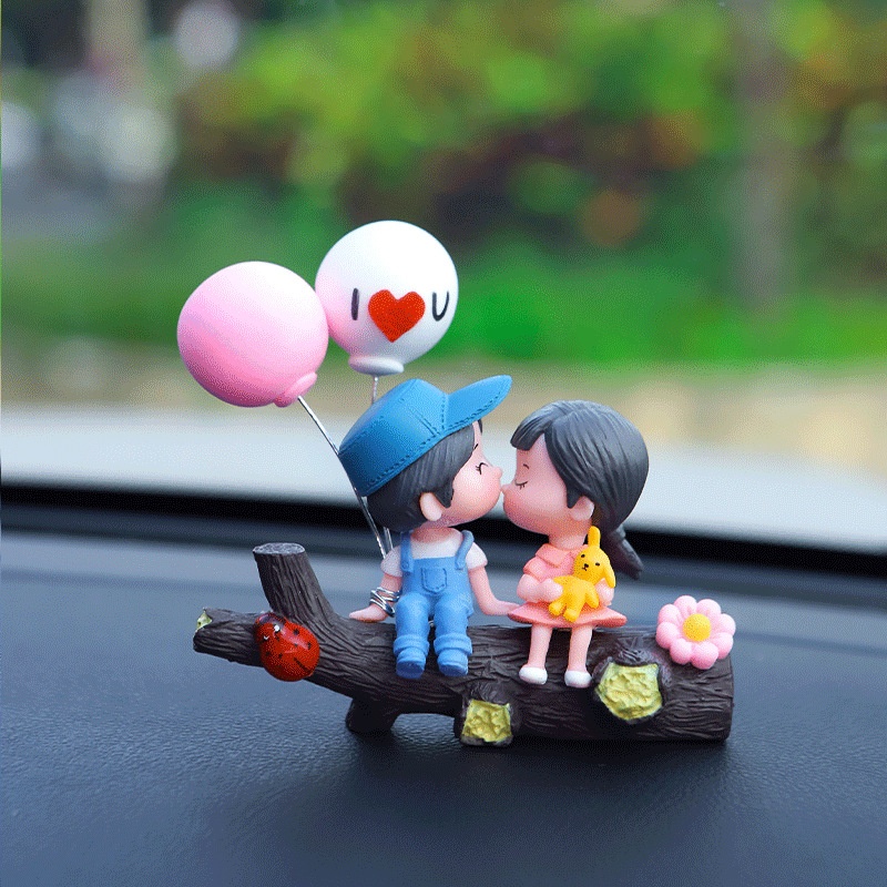Little Deng Little Deng New Cute Tree Branch Couple Car Interior Cartoon Dashboard Balloon Decoration_voghion.com