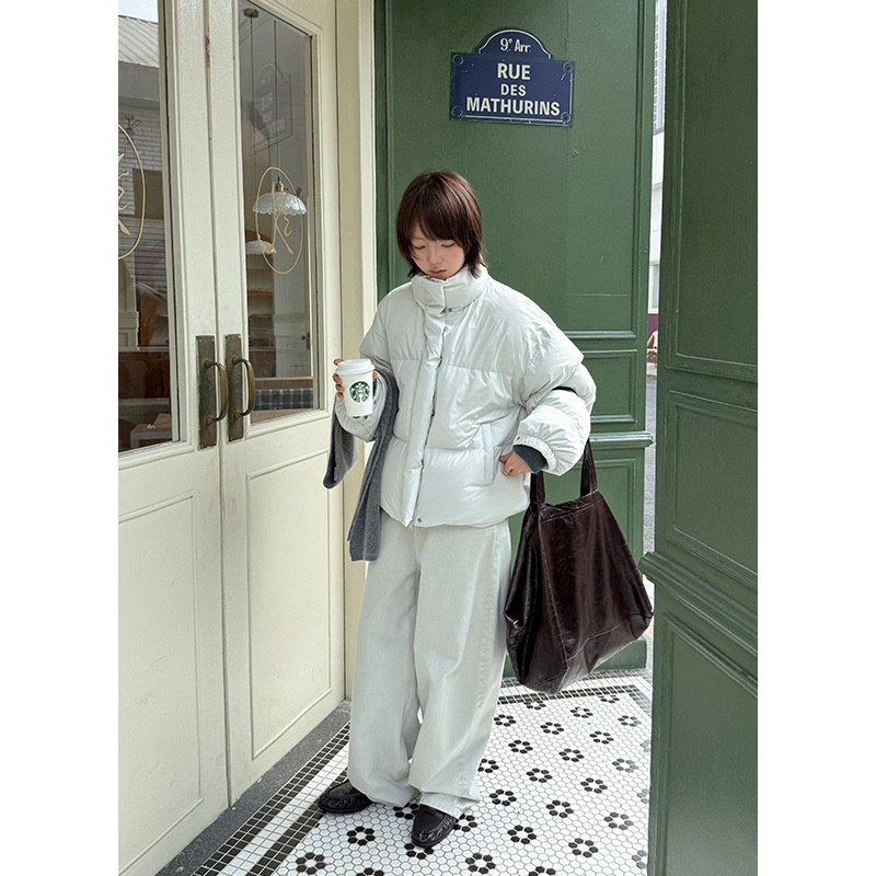 Chaqueta de plumón de pato blanca ChicShe Mulan Classic Bread 2025 Thirteen Lines Winter New 90 para mujer 202555980_voghion.com