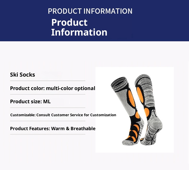 ActiveGo ActiveGo Merino Wool Ski Thickened Sports Mountaineering Hiking Warm High-top Ice Skating Breathable Quick-drying Socks_voghion.com