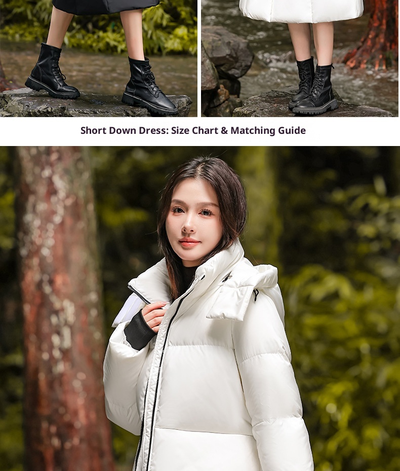 Veste épaisse ChicShe 90 en toile de canard blanche, coupe trapèze, mi-longue, coupe-vent, chaude, idéale pour le cyclisme. Jupe en duvet._voghion.com