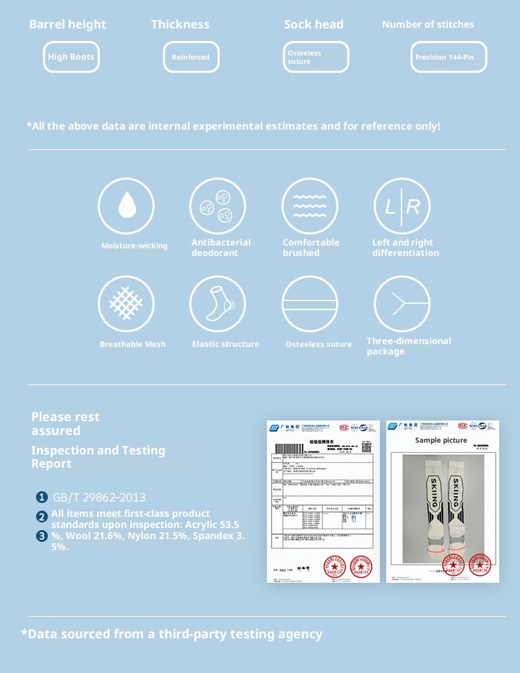 ActiveGo ActiveGo Outdoor Ski Elite Towel Sports Long Tube Thickened Comfortable Terry Hiking Warm Socks Wholesale_voghion.com