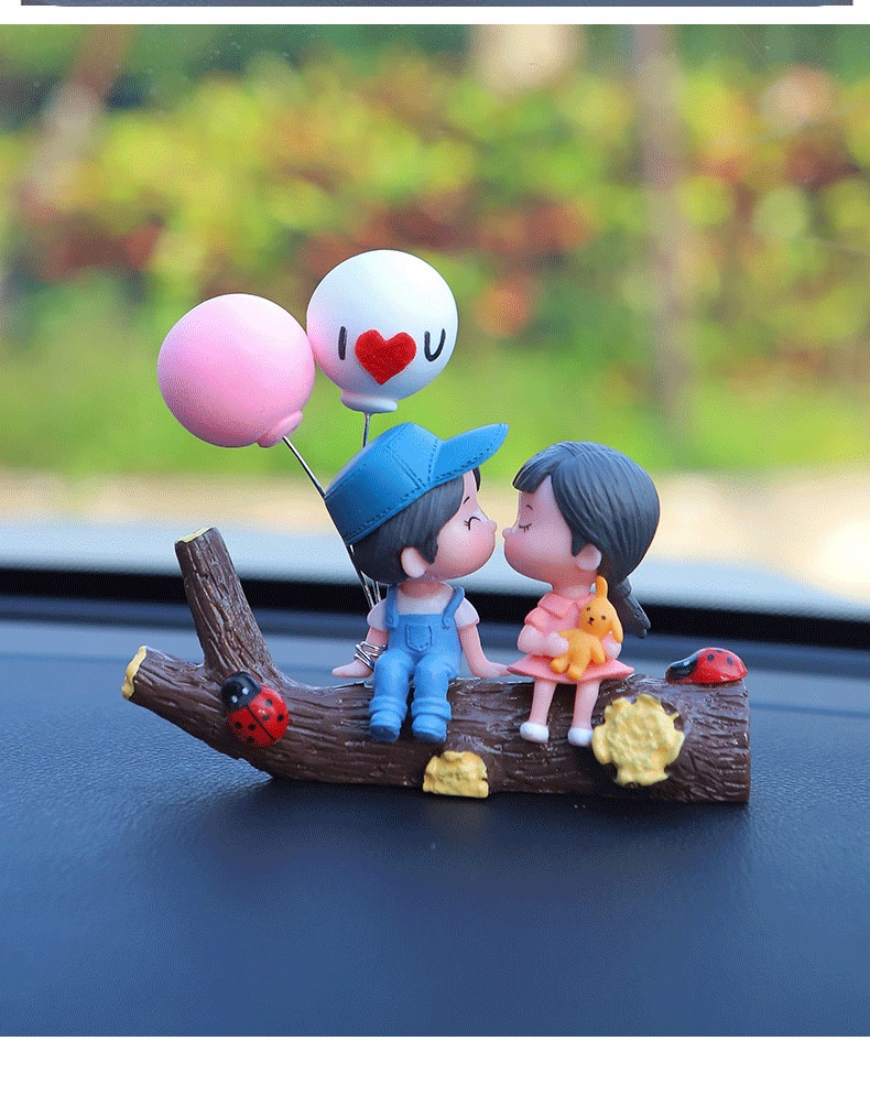 Little Deng Little Deng New Cute Tree Branch Couple Car Interior Cartoon Dashboard Balloon Decoration_voghion.com