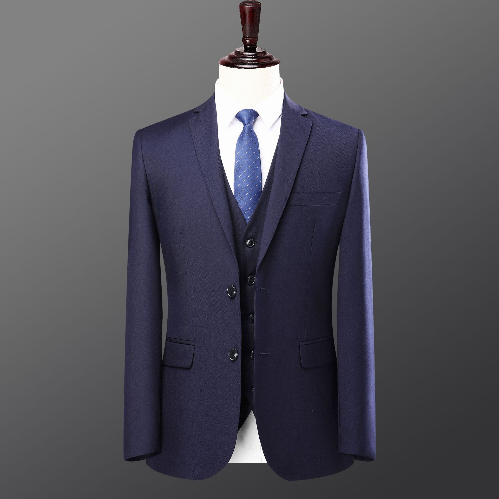 1 2025 Nuovo abito da uomo di alta gamma in stile coreano, formale, set da tre pezzi, blazer casual_voghion.com