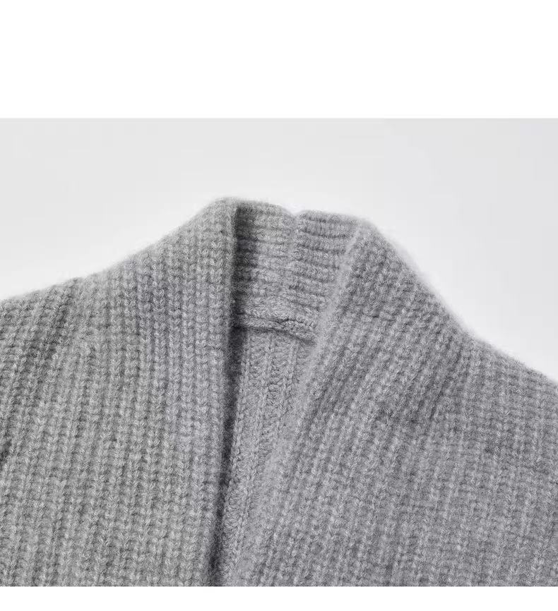 GraceChic GraceChic GraceChic Automne Hiver Nouveau Gilet court style peignoir en laine de yak épaisse ROW pour femme_voghion.com