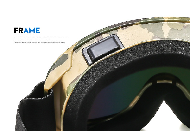 ActiveGo Cross-Border Neue doppellagige Antibeschlag-Bergsteiger-Skibrille für Outdoor-Aktivitäten, großer Rahmen, winddicht, sandfarben, polarisiert_voghion.com