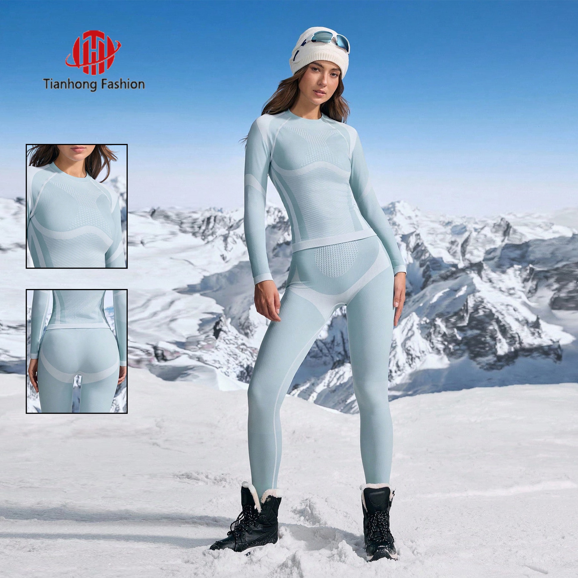 001 Cross-Border Autumn Winter Ski Set Outdoor Sports Thermal Long Sleeve Underwear Tight-Fitting Moisture-Wicking Fitness_voghion.com