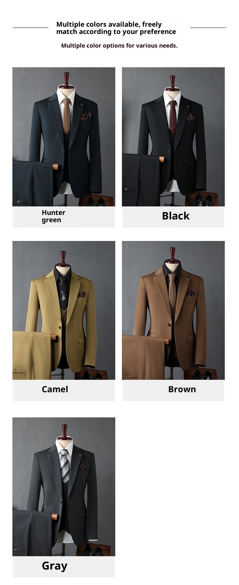 boy Casual Set Men Groom Wedding Business Slim Fit Suit For Work Interview Professional Formal Wear Men's Clothing_voghion.com