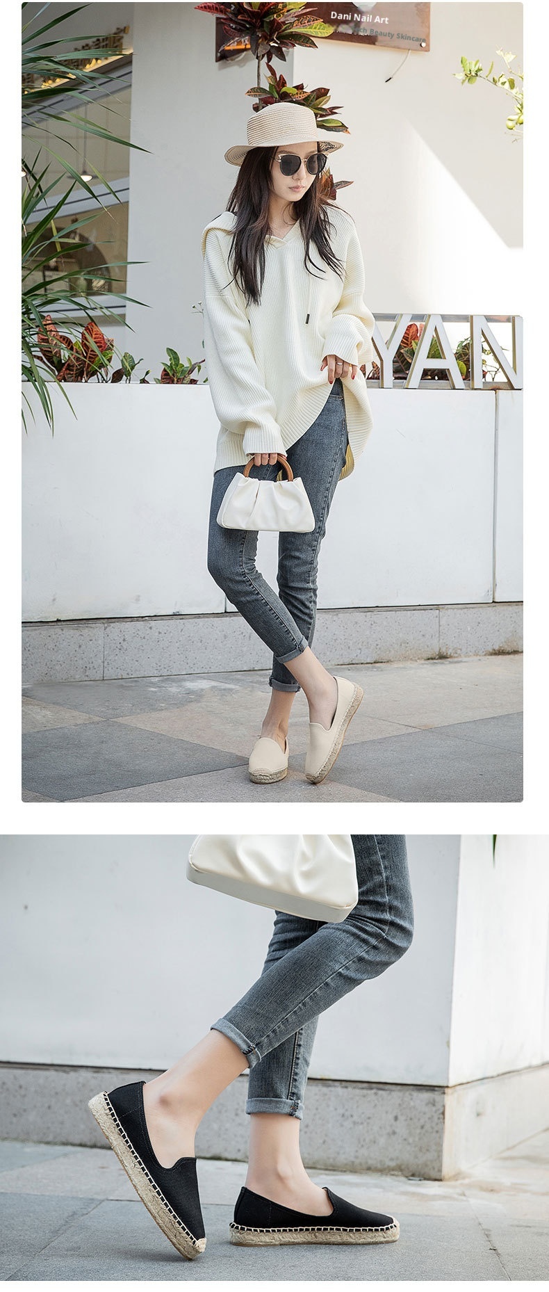 Women's Fisherman Shoes Thick Sole Low Top Canvas Espadrilles Spring Summer New Slip-On Comfortable Simple Loafers_voghion.com