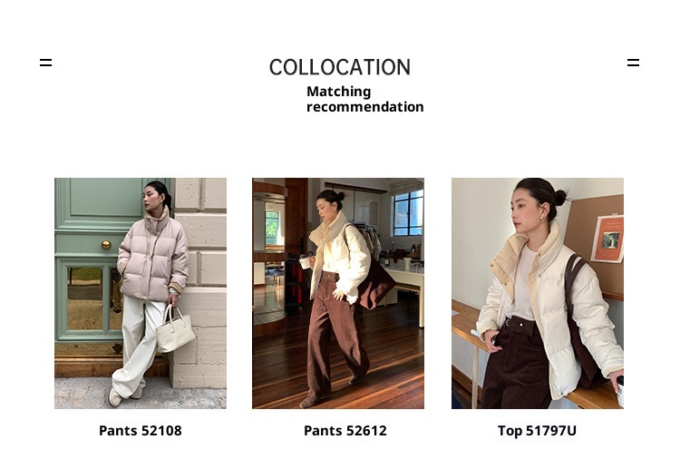 ChicShe Mulan Loose Jacket For Women 2025 Thirteen Lines Winter New Warm White Duck Down Coat 52928Y_voghion.com