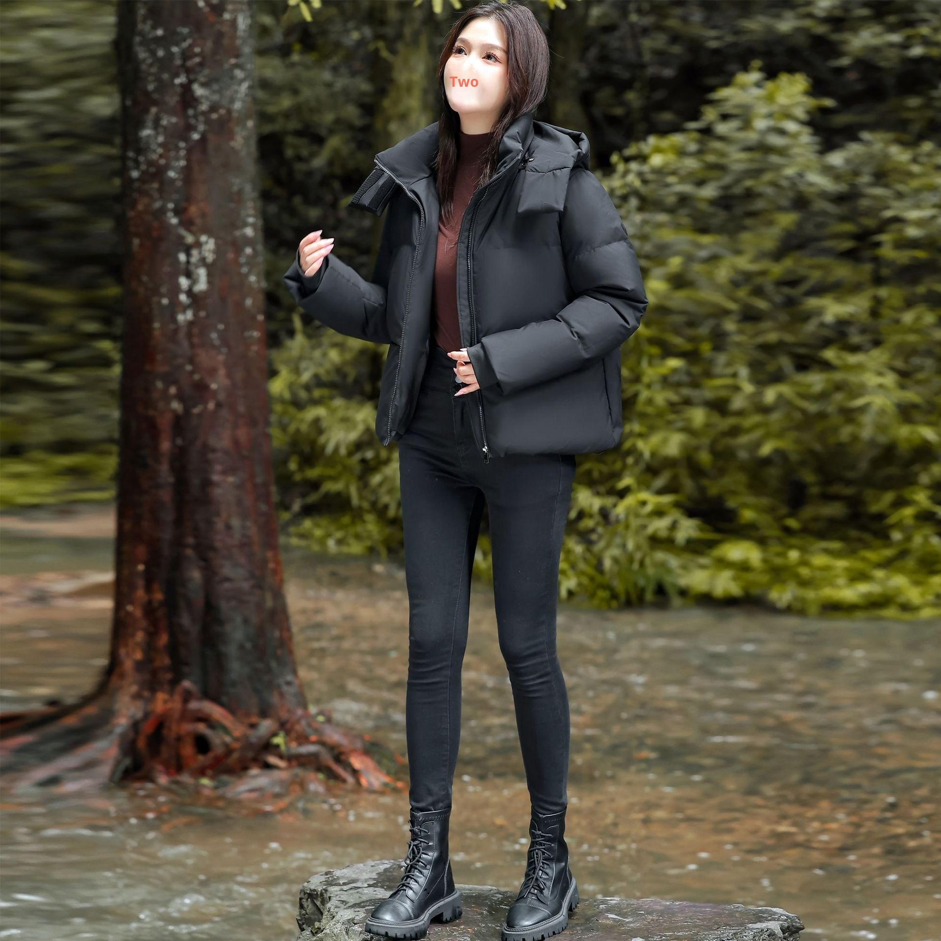 Veste épaisse ChicShe 90 en toile de canard blanche, coupe trapèze, mi-longue, coupe-vent, chaude, idéale pour le cyclisme. Jupe en duvet._voghion.com