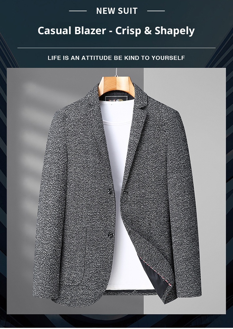 1 Extra Large Men's Suit Jacket Spring Autumn Business Plus Size Loose Fit Big And Tall Casual Blazer_voghion.com