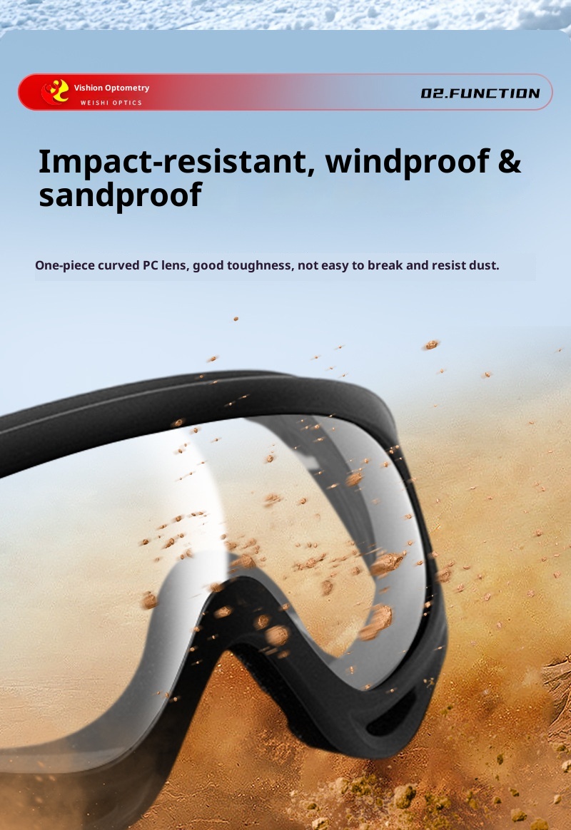 ActiveGo Neue Unisex-Sonnenbrille für Frühling/Sommer: Schneebrille, Fahrradbrille, Bergsteigerbrille, winddicht, sandfliegenabweisend, beschlagfrei, schneesicher_voghion.com