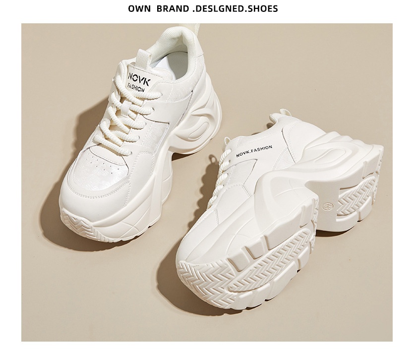 ShoeGlobe High-End Stijl Outdoor 2024 Herfst Winter Nieuwe Dikke Zolen Hoogte Verhogende Dad Sneakers Voor Vrouwen Casual Echt_voghion.com