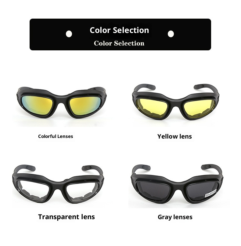 Set di occhiali tattici ActiveGo C5, per ciclismo, alpinismo, antivento, CS, antiproiettile, da tiro, alla moda_voghion.com