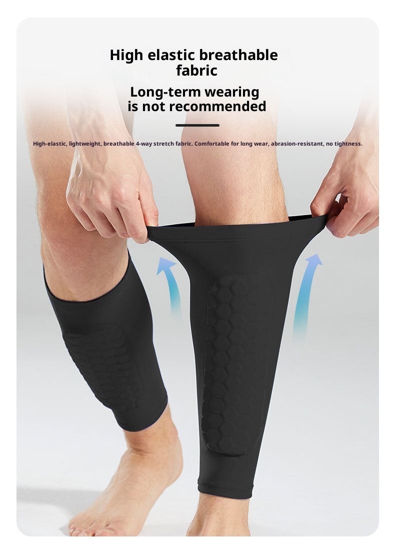 ActiveGo ActiveGo Coprigambe per sport all'aria aperta a nido d'ape da calcio transfrontaliero Calzino traspirante Protezione per polpaccio anticollisione Attrezzatura protettiva_voghion.com