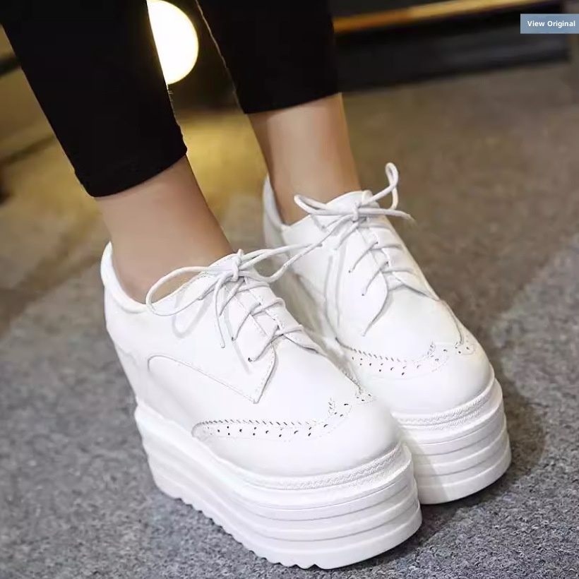 ShoeVault 558-12 Ultra High Heel Wedge Short 13CM Waterproof Platform Lace-Up Martin Height Increasing Women's Winter Boots_voghion.com