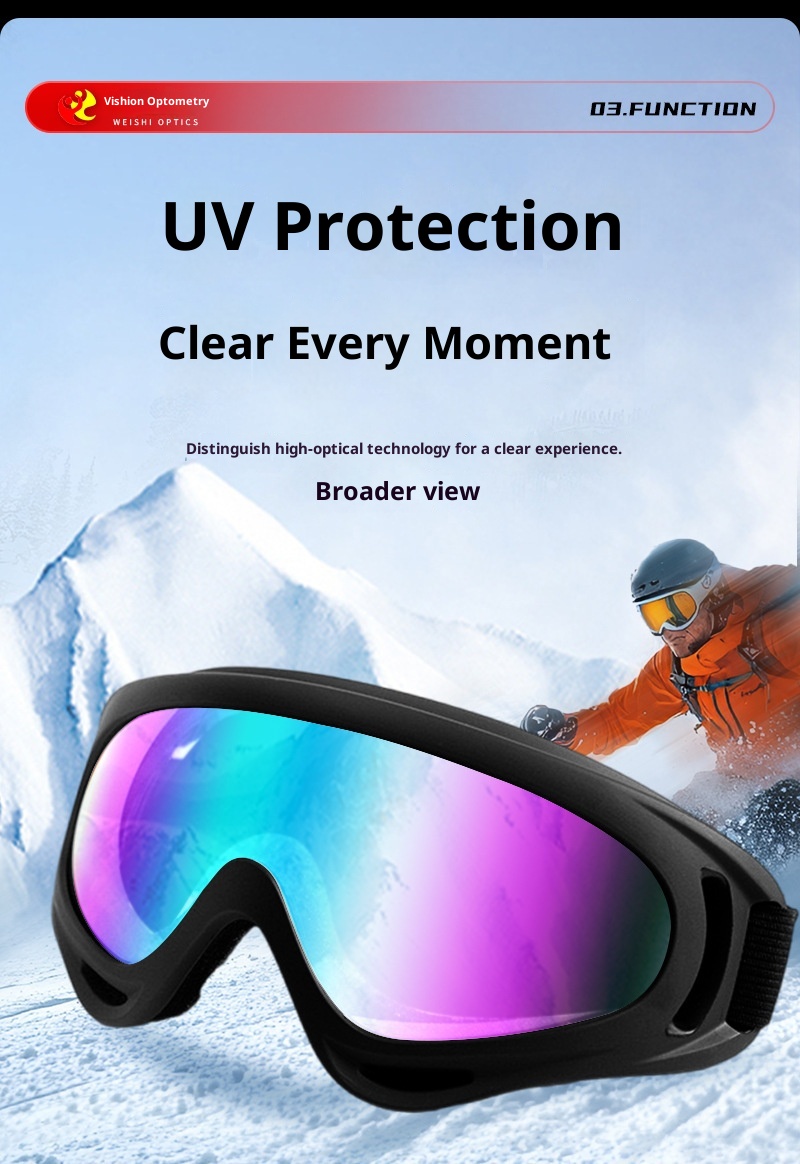 ActiveGo Neue Unisex-Sonnenbrille für Frühling/Sommer: Schneebrille, Fahrradbrille, Bergsteigerbrille, winddicht, sandfliegenabweisend, beschlagfrei, schneesicher_voghion.com