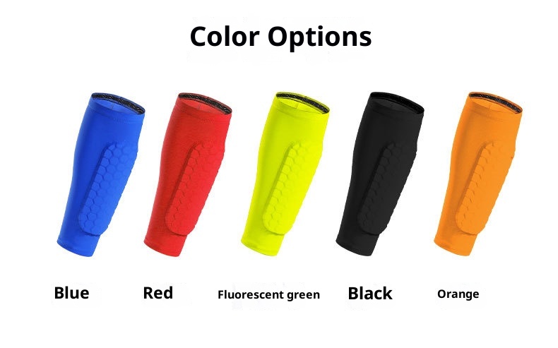 ActiveGo ActiveGo Coprigambe per sport all'aria aperta a nido d'ape da calcio transfrontaliero Calzino traspirante Protezione per polpaccio anticollisione Attrezzatura protettiva_voghion.com