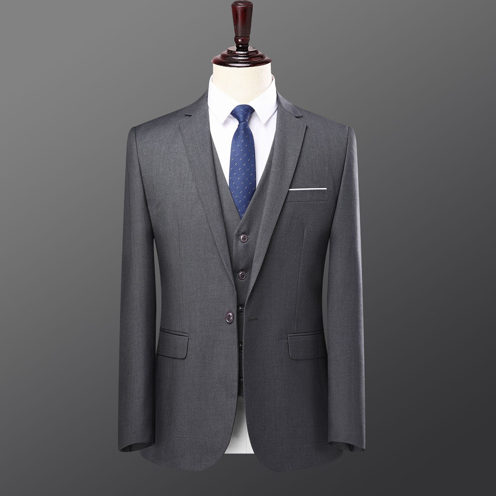 1 2025 Nuovo abito da uomo di alta gamma in stile coreano, formale, set da tre pezzi, blazer casual_voghion.com