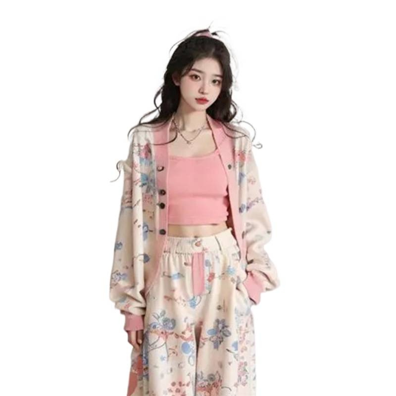 001 Salt Style Sportkledingset voor dames 2024 Nieuwe herfst Losse mode Streetwear Sweatshirt Casual Tweedelige hardlooptrend_voghion.com