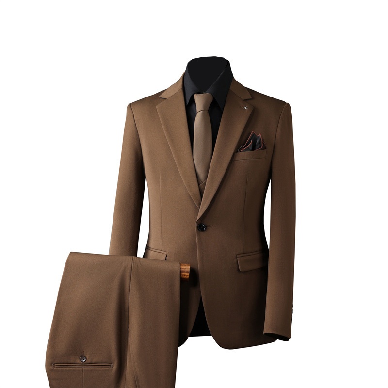 boy Casual Set Men Groom Wedding Business Slim Fit Suit For Work Interview Professional Formal Wear Men's Clothing_voghion.com