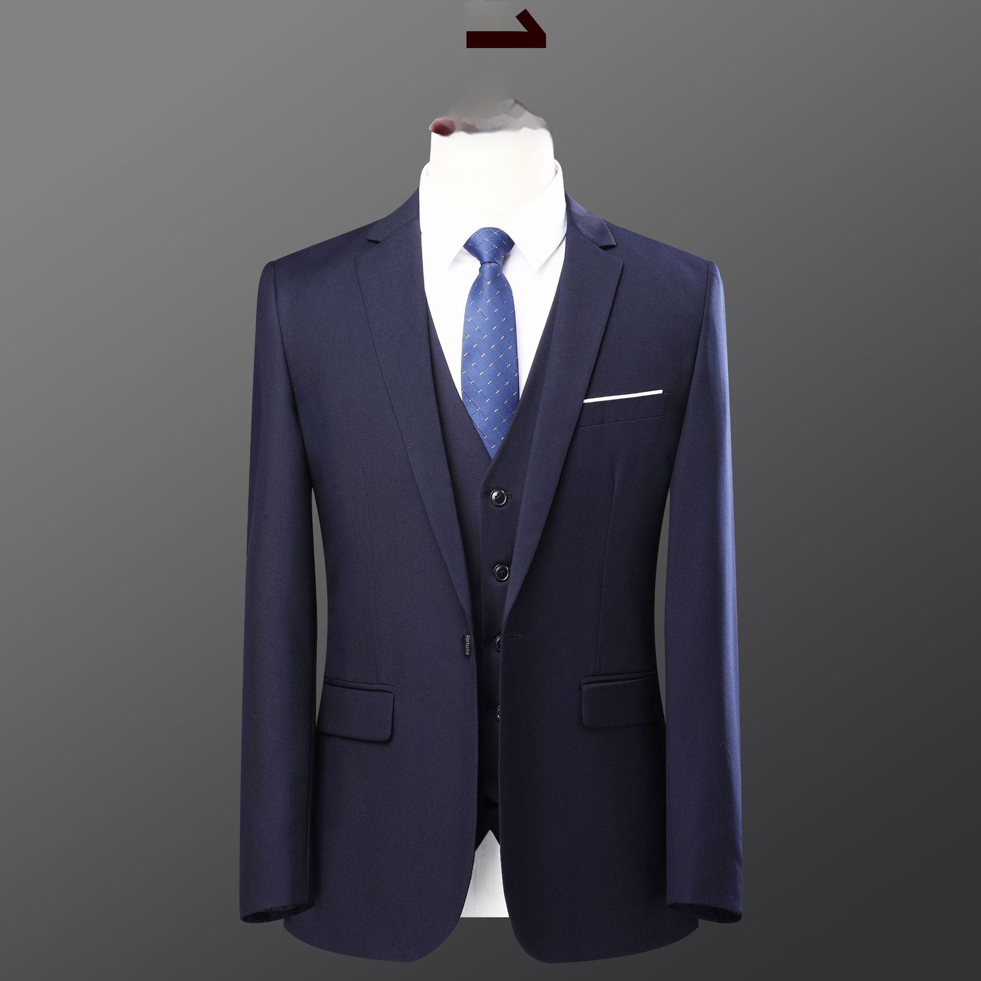 1 2025 Nuovo abito da uomo di alta gamma in stile coreano, formale, set da tre pezzi, blazer casual_voghion.com