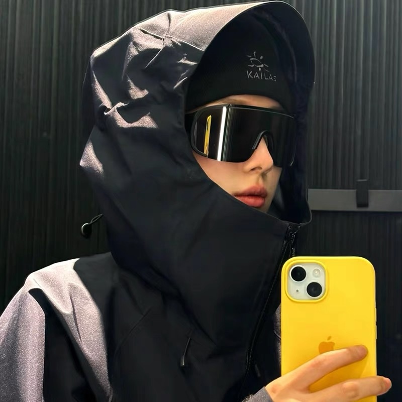 ActiveGo Retro Black Oversized Frame Outdoor Cycling Windproof Sports For Men And Women Mountaineering Skiing Goggles Slimming_voghion.com