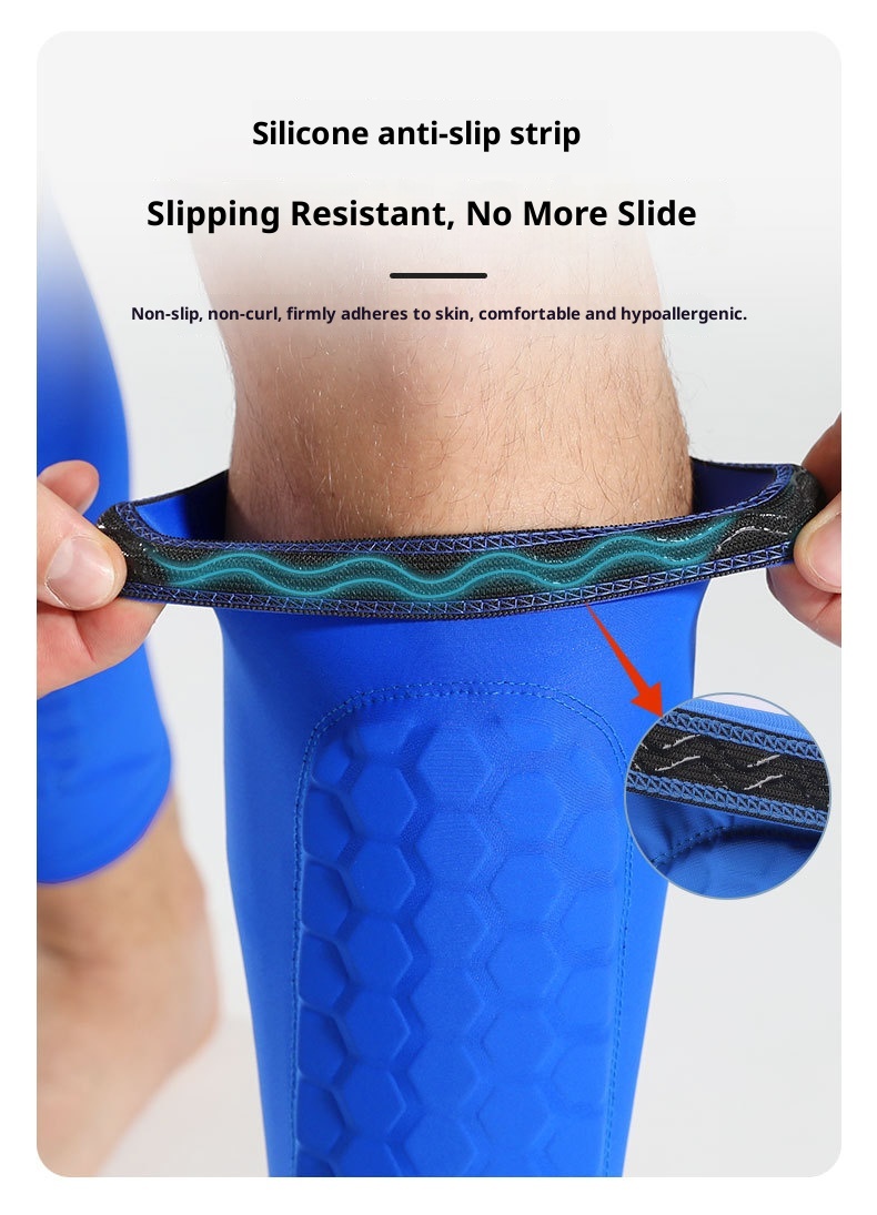 ActiveGo ActiveGo Coprigambe per sport all'aria aperta a nido d'ape da calcio transfrontaliero Calzino traspirante Protezione per polpaccio anticollisione Attrezzatura protettiva_voghion.com