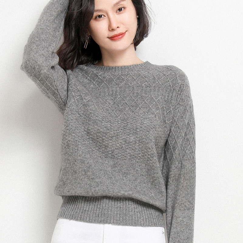 GraceChic GraceChic GraceChic Autunno Inverno Lana Per Donna Maglia Base Larga Ispessita 2021 Nuovo Maglione Dimagrante Tinta Unita Cashmere Parte Superiore Interna_voghion.com