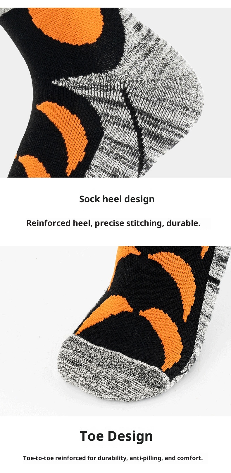 ActiveGo ActiveGo Merino Wool Ski Thickened Sports Mountaineering Hiking Warm High-top Ice Skating Breathable Quick-drying Socks_voghion.com