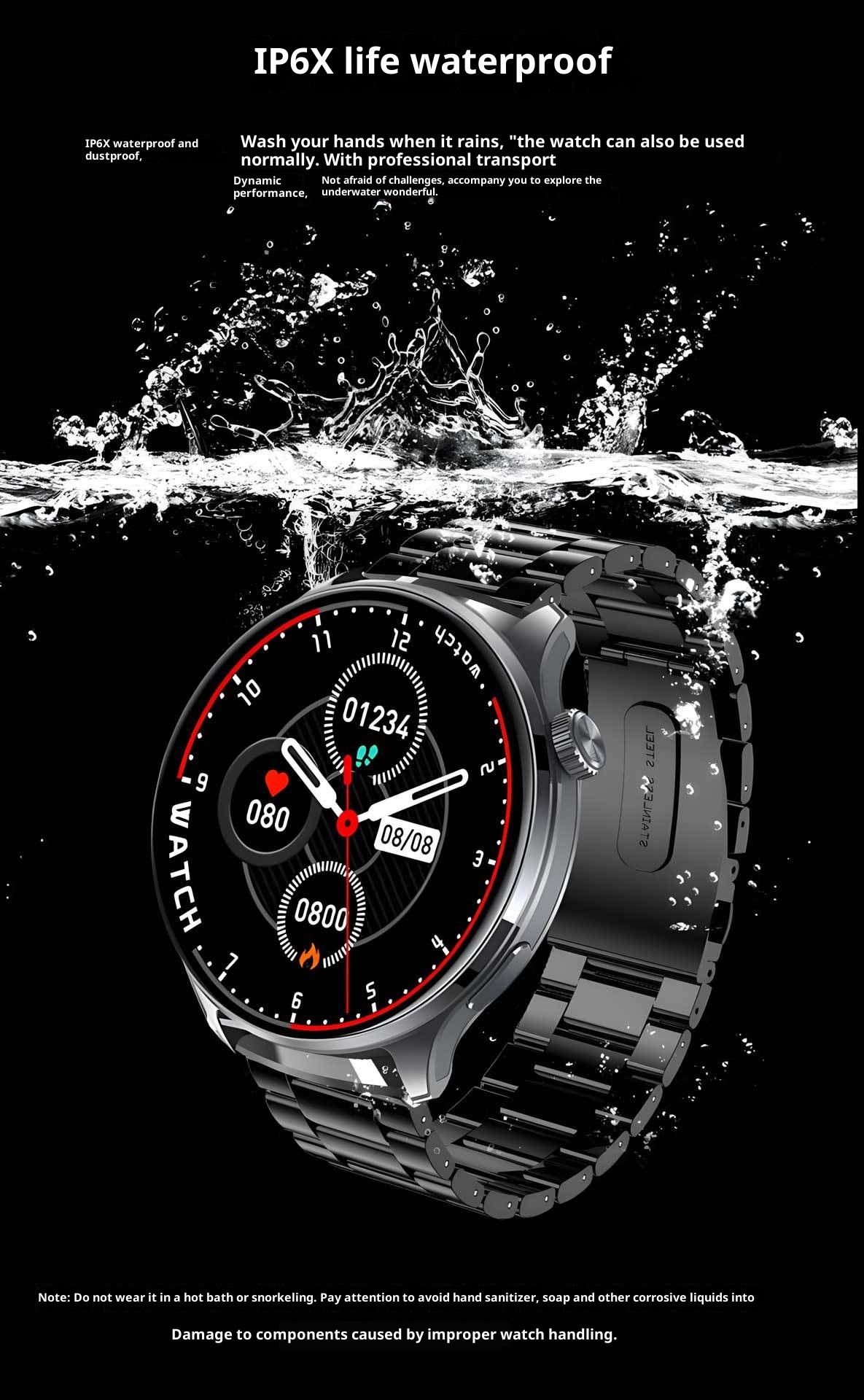 New Smart Watch High Edition Bluetooth Call Sports Navigation Dual Payment Multi-Function Bracelet_voghion.com