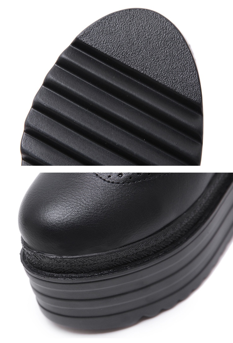 ShoeVault 558-12 Ultra High Heel Wedge Short 13CM Waterproof Platform Lace-Up Martin Height Increasing Women's Winter Boots_voghion.com