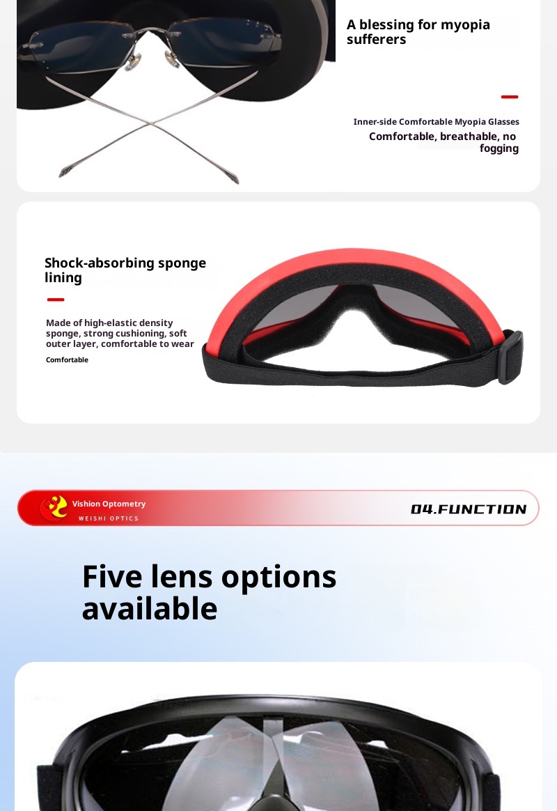 ActiveGo Neue Unisex-Sonnenbrille für Frühling/Sommer: Schneebrille, Fahrradbrille, Bergsteigerbrille, winddicht, sandfliegenabweisend, beschlagfrei, schneesicher_voghion.com