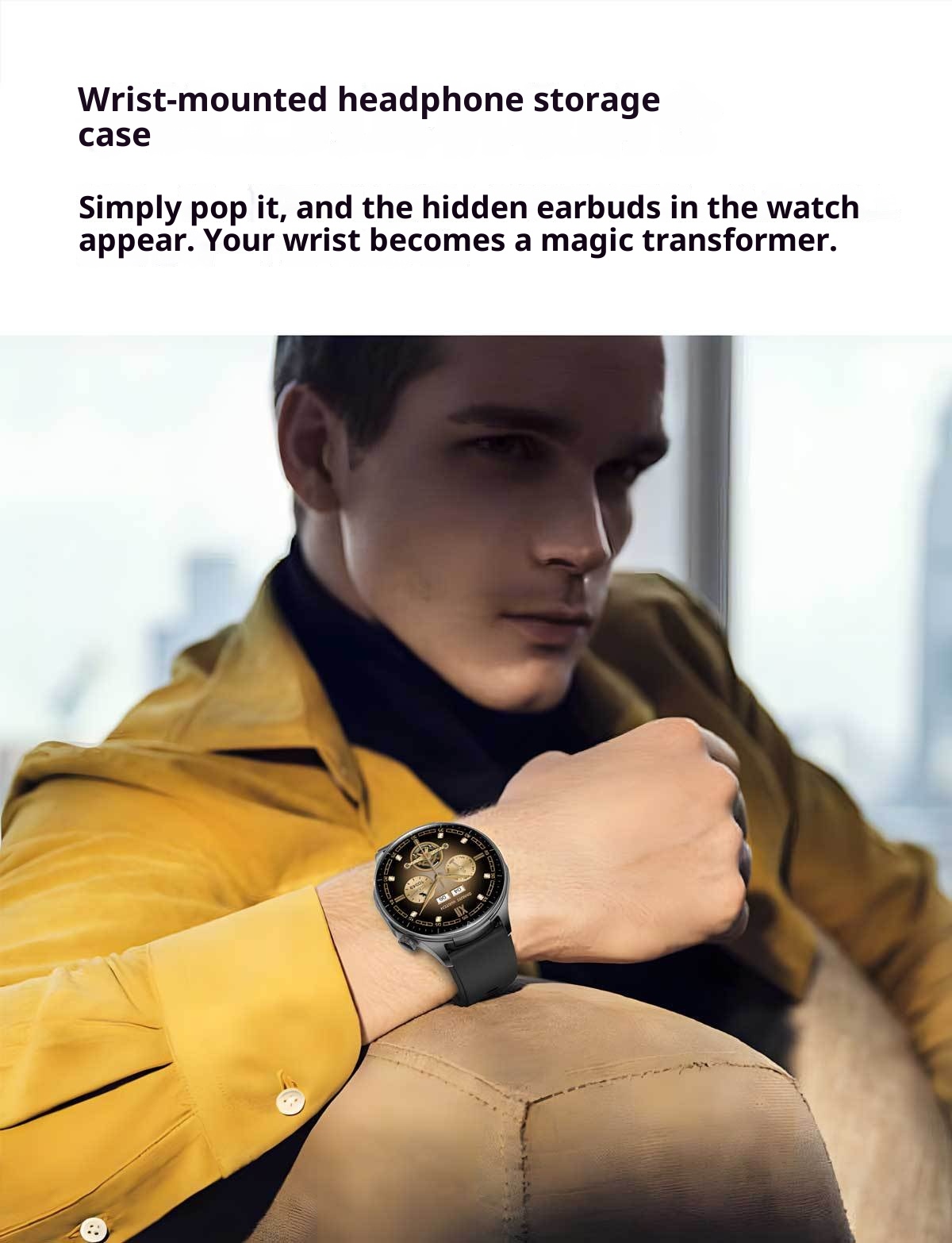 TWS High-end Earphone Call Two-in-one Smart Watch Music Blood Pressure Heart Rate Monitor Bracelet Payment_voghion.com