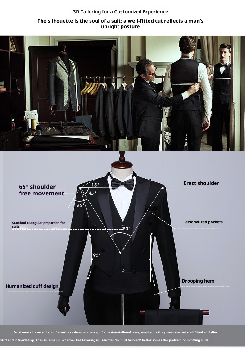 ragazzo Frac in tessuto di raso Abito da uomo Slim Fit Abbigliamento formale Ospite dell'incontro annuale Costume da coro di danza jazz magica_voghion.com