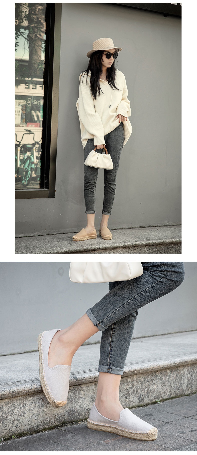Women's Fisherman Shoes Thick Sole Low Top Canvas Espadrilles Spring Summer New Slip-On Comfortable Simple Loafers_voghion.com