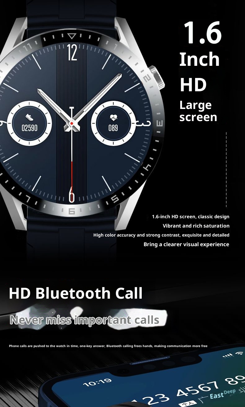 Smartwatch GT8 compatibile con più dispositivi, braccialetto sportivo, chiamata Bluetooth, controllo accessi NFC, frequenza cardiaca, monitoraggio del sonno_voghion.com