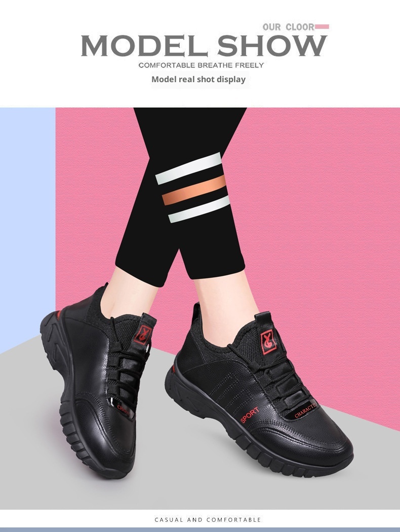 ShoeGlobe Automne-Hiver 2024 - Nouveautés Chaussures Femme Décontractées en Cuir, Semelle Souple, Doublure Polaire, Chaudes et Confortables - Chaussures de Bureau_voghion.com