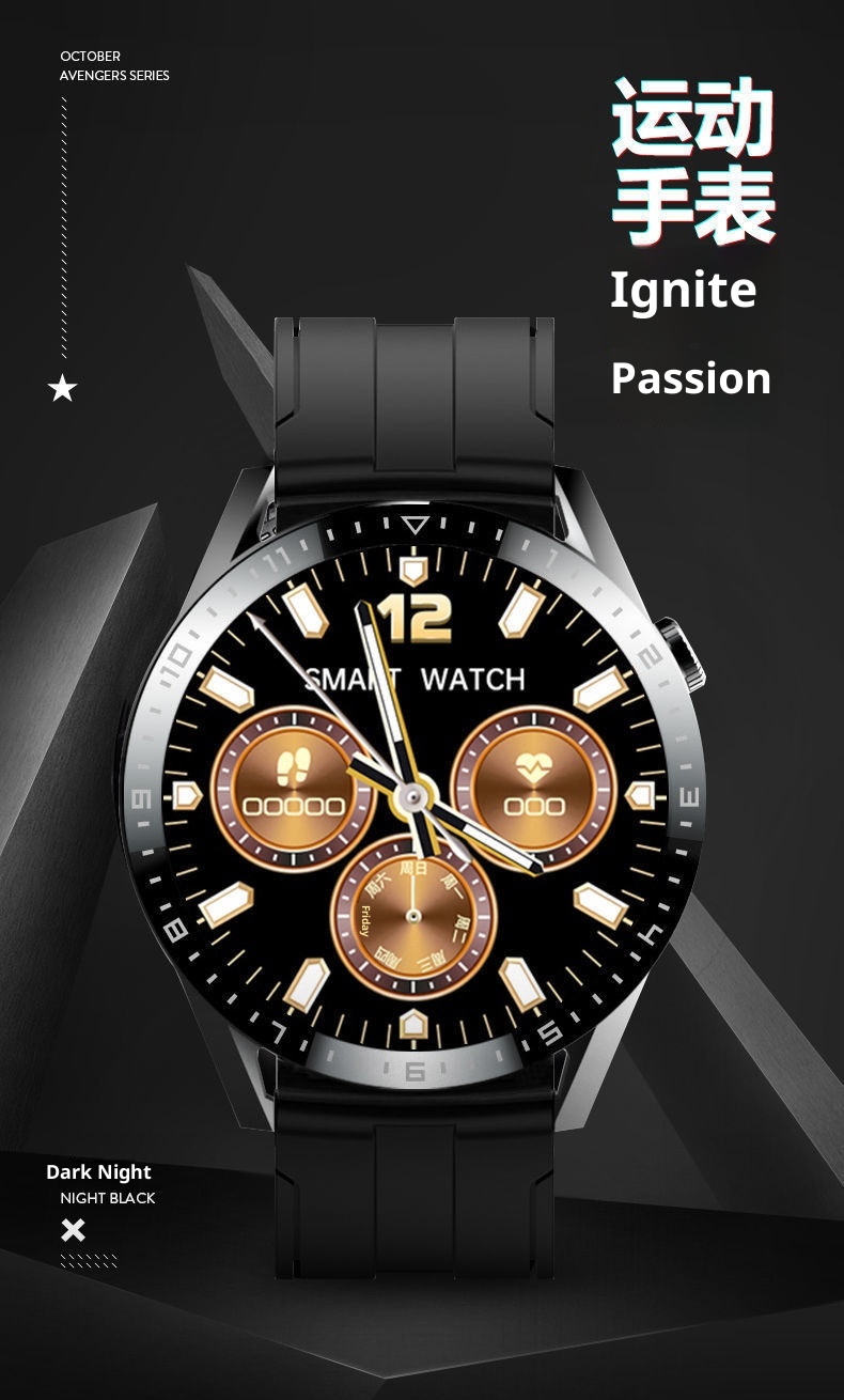 Smartwatch GT8 compatibile con più dispositivi, braccialetto sportivo, chiamata Bluetooth, controllo accessi NFC, frequenza cardiaca, monitoraggio del sonno_voghion.com