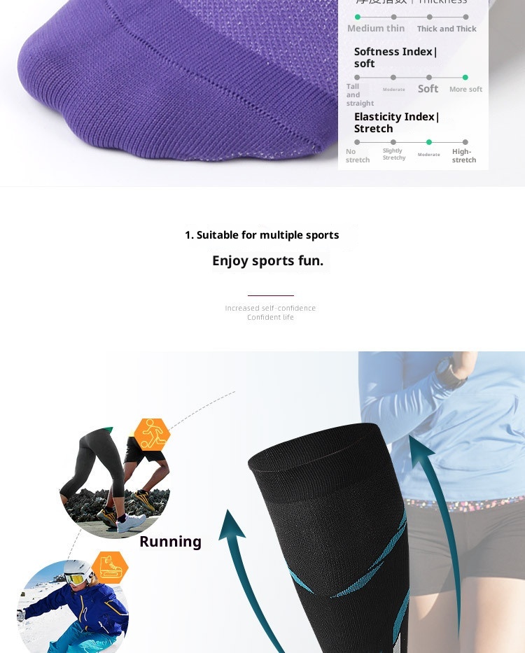 ActiveGo ActiveGo New Compression Outdoor Cycling Climbing Marathon Running Pressure Men And Women Long Tube Leg Protection Sports Socks_voghion.com